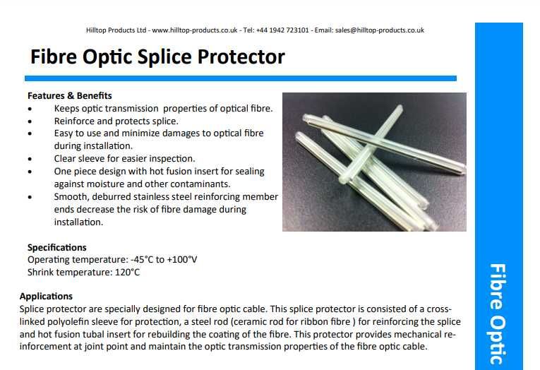 FIBERM Osłona spawu światłowodowego Termo.  V24-45-00-HARD 100 Sztuk.