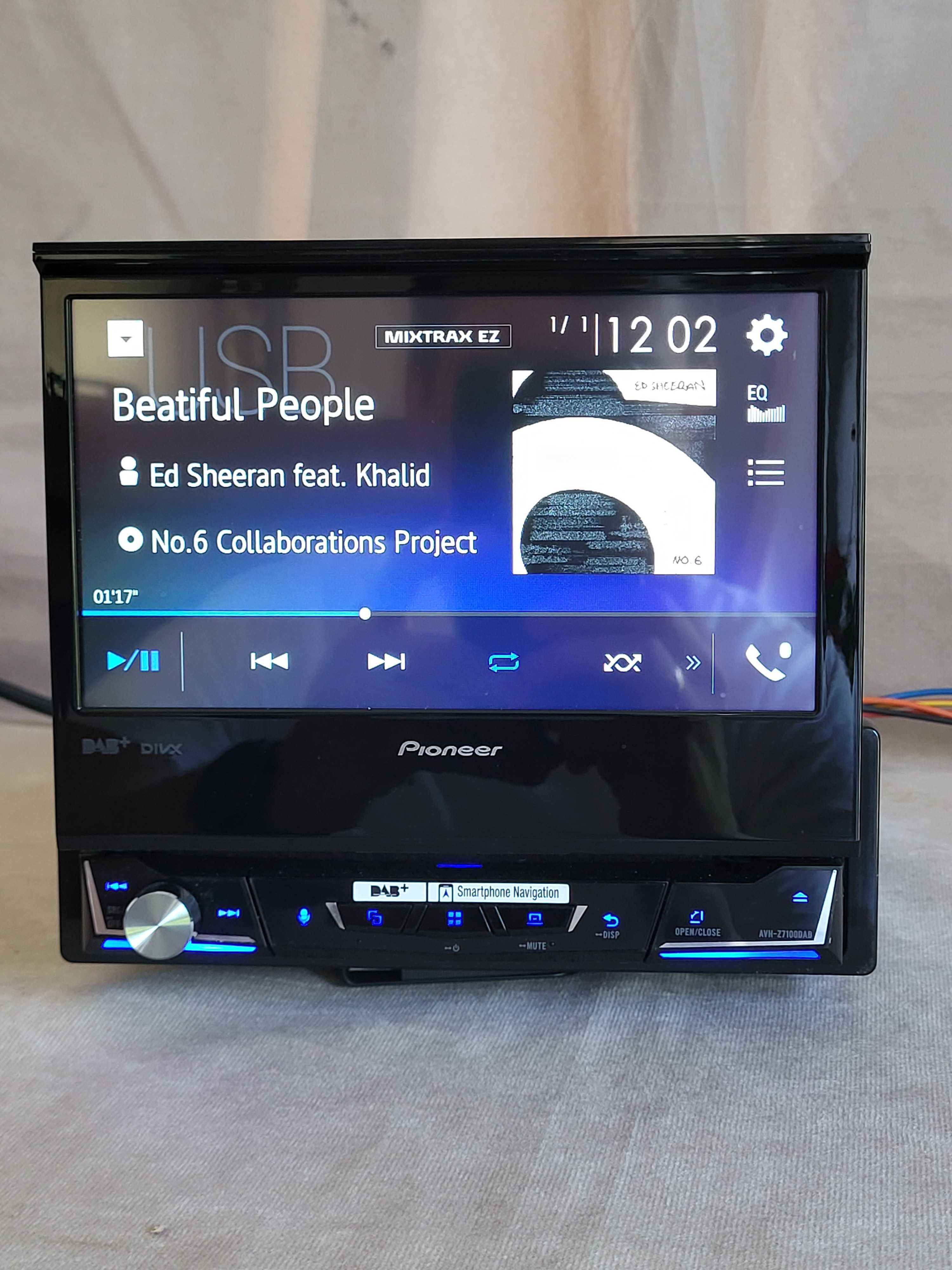 Pioneer AVH-Z7100DAB Bluetooth DVD/USB Android Auto CarPlay Komplet