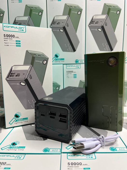 Повербанк 50000 mAh РЕАЛЬНА ЄМкість Power bank павербанк