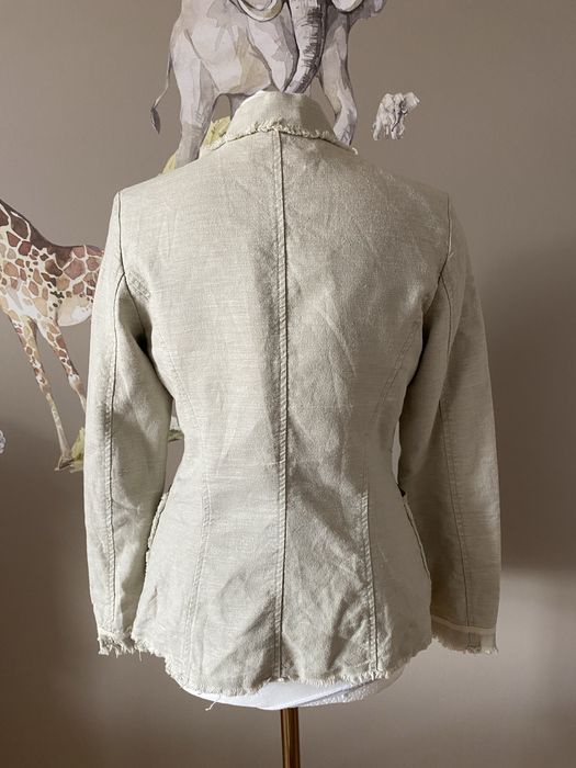 Lniana marynarka żakiet z naturalnego materialu len ramie Vero Moda XS