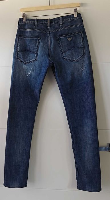 Armani Jeans dżinsy  łaty przetarcia 30