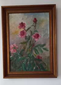 Obraz olejny- Róże sygnowany