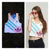 Adidas koszulka crop top retro 90s