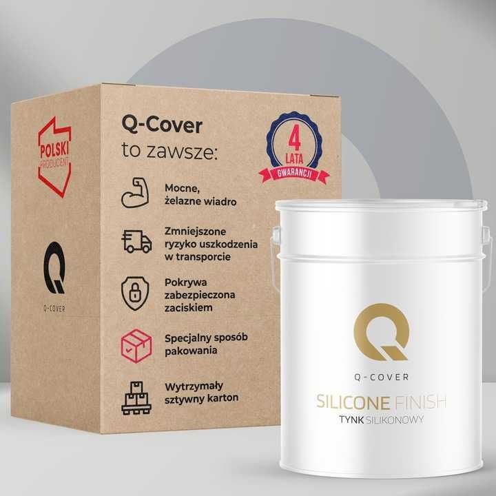 TYNK SILIKONOWY tynk elewacyjny tynki biały biel złamana w szary 25kg