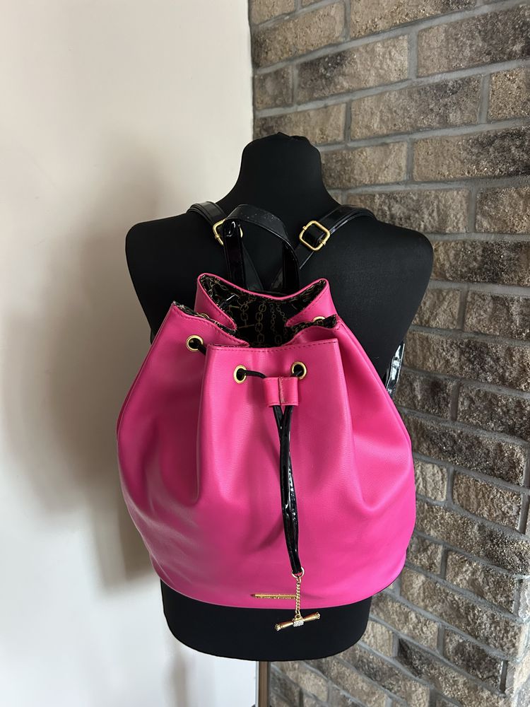 Fuksjowy plecak Juicy Couture stan idelany różowy plecak