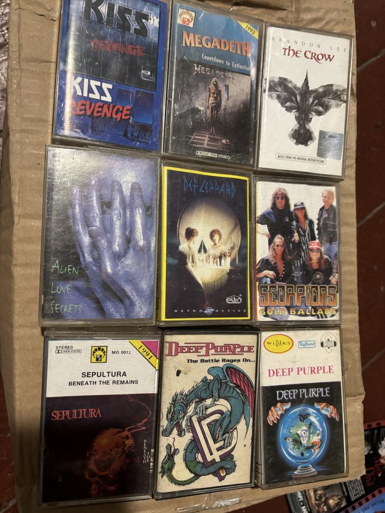 Kasety audio heavy metal rok pop disco