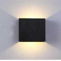 Lampa ścienna LED Kinkiet 7W ciepła barwa czarny dwustronne światło