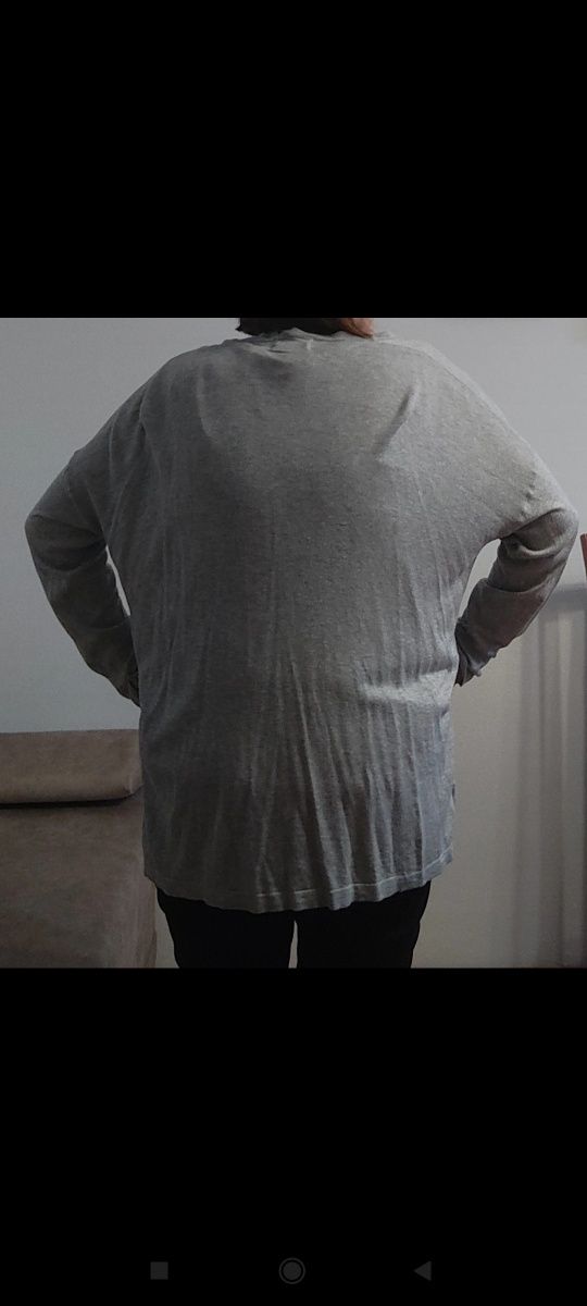 Sweterek/kardigan/ szary luźny r. XL, C&A