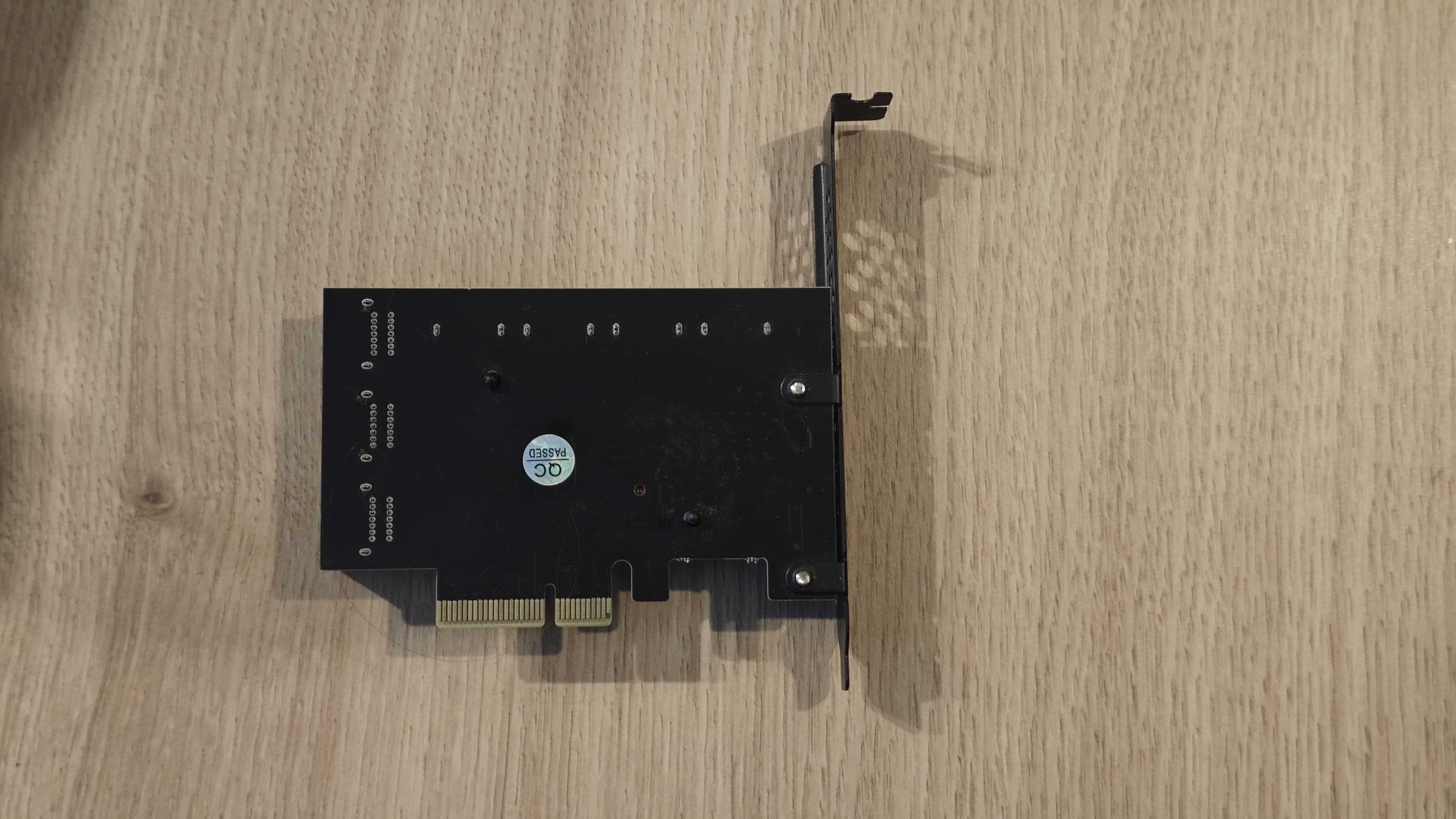 Kontroler Adapter Karta PCI-E 1x na 10x SATA HDD przejściówka PCIE