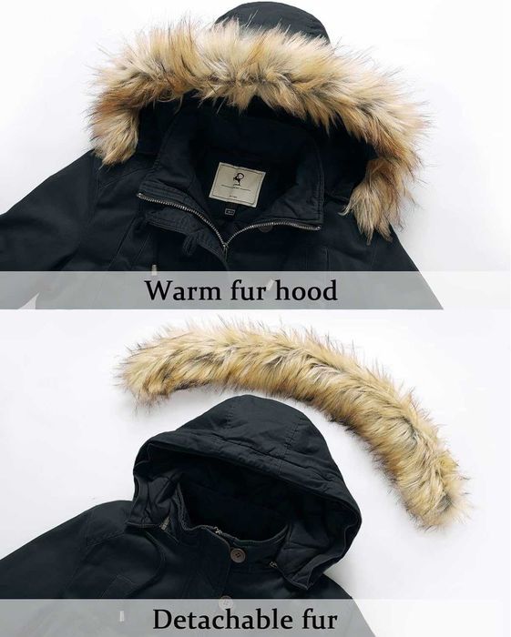Nowa kurtka damska / parka zimowa / płaszcz granatowy "L" !2277!