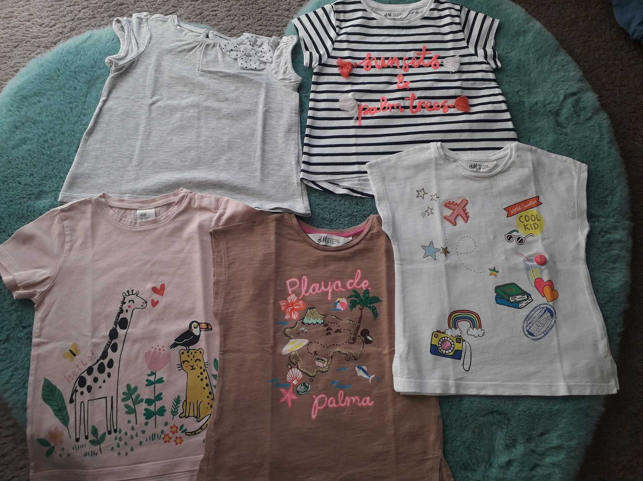 NOWE Koszulki/T-shirty H&M roz. 92/ 5szt.