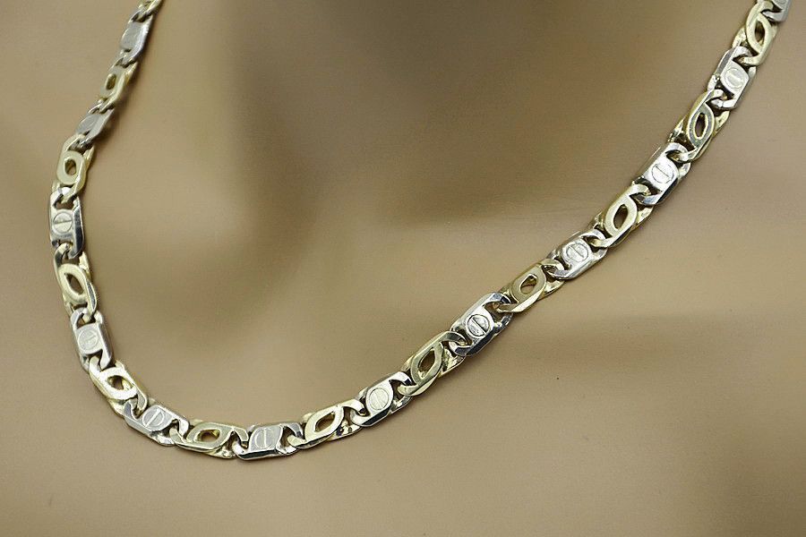 Złoty krzyżyk z łańcuszkiem z żółtego białego 14k złota ctc096yw&cc03