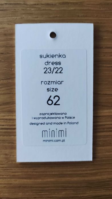 Sukienka na chrzest Minimi r. 62/68 biała