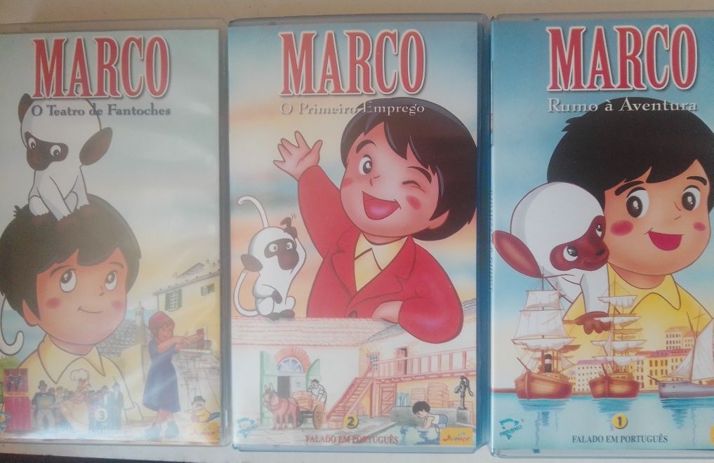 3 Cassetes VHS Marco vol 1/2/3 Ano 2001/02