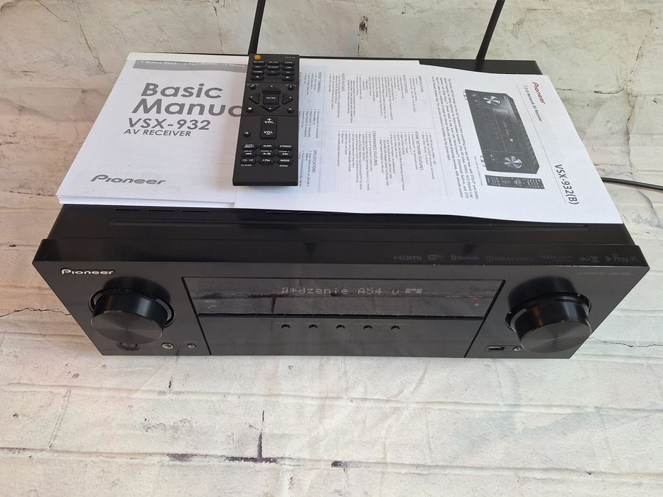 Zaawansowany Pioneer VSX-932 Wifi BT Atmos Vision  HDR 4K Spotify 7.2