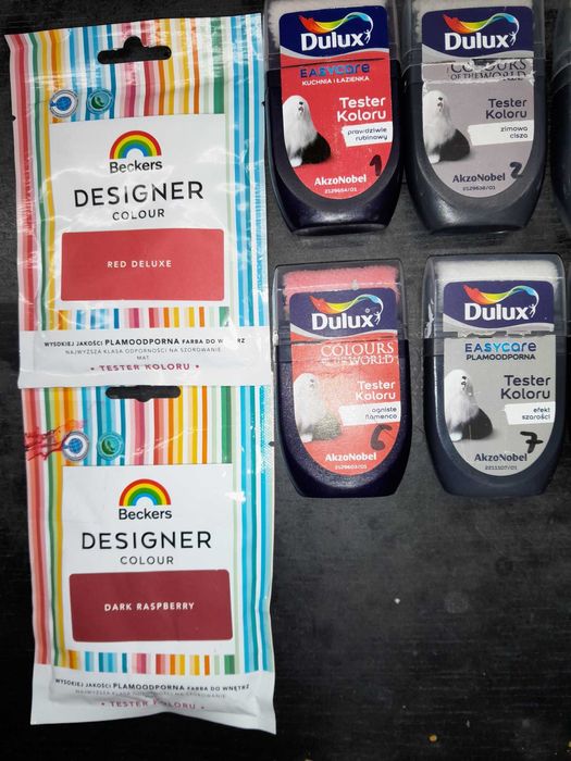 Beckers i Dulux Testery koloru 30 ml tester próbki farb