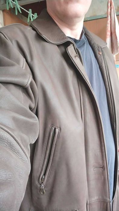 Куртка, шкіряна з товстої шкіри, чоловіча