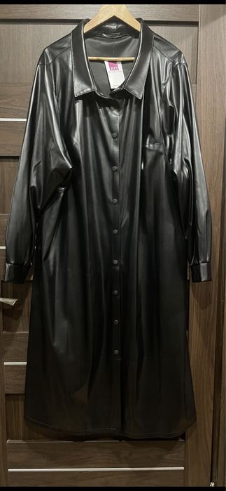 Платье эко кожа большого размера