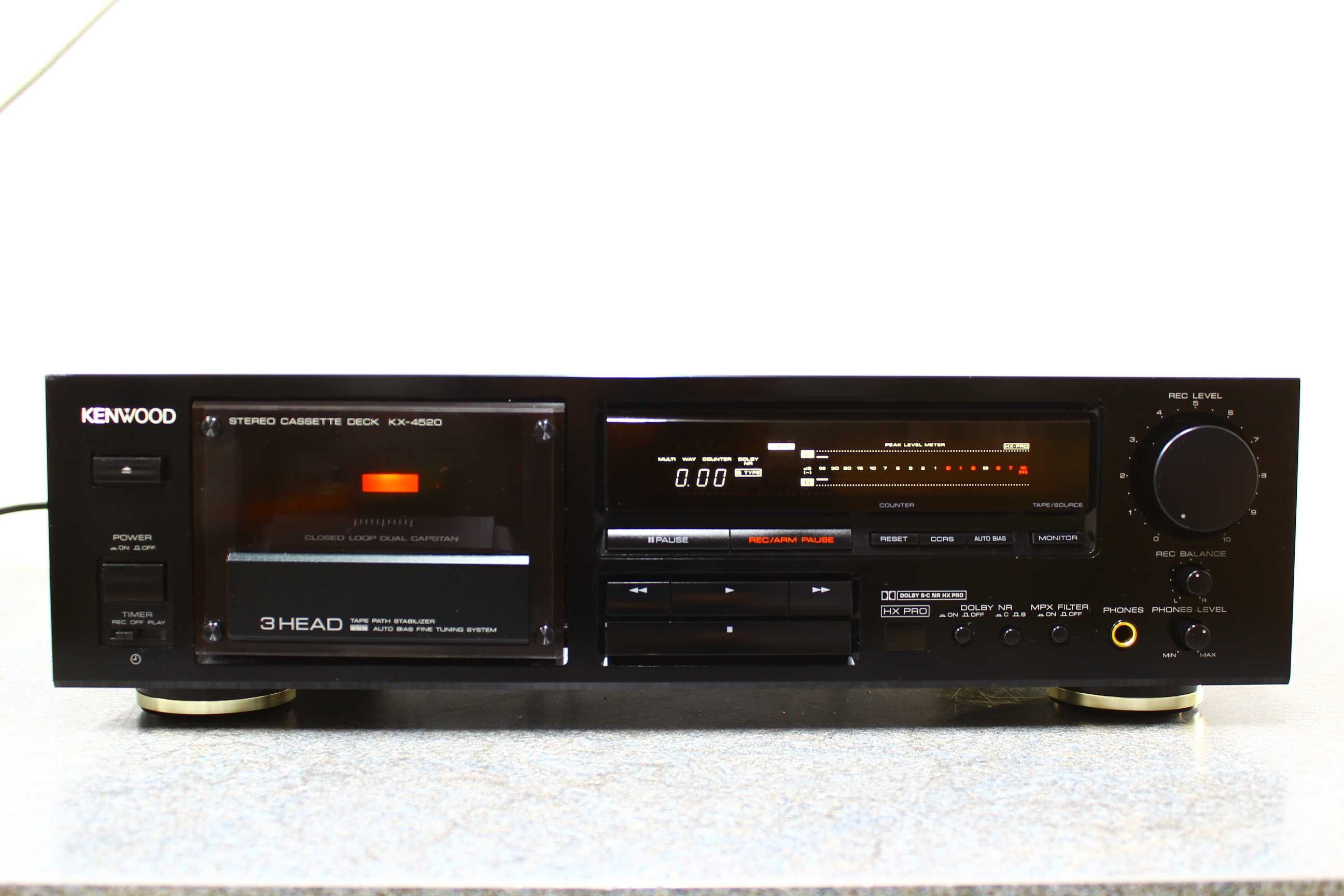 Magnetofon KENWOOD KX-4520 # 3 GŁOWICE # 2 WAŁKI # Wysoki Model !