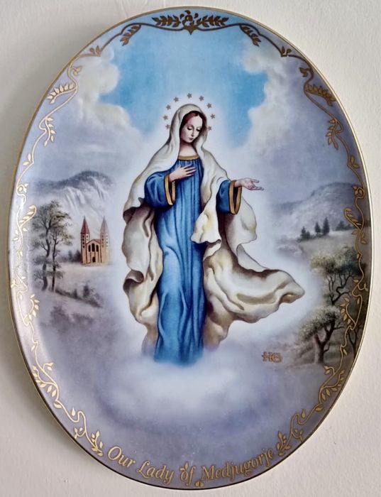 *BRADEX PEŁNY ZESTAW x12 MARIA MATKA BOŻA Kolekcjonerski Talerz obraz