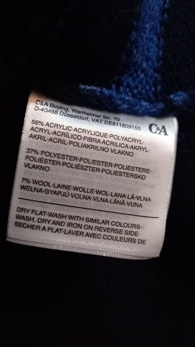 Женский модный тёплый свитер в полоску