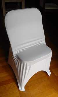 Pokrowce  białe na krzesła cateringowe