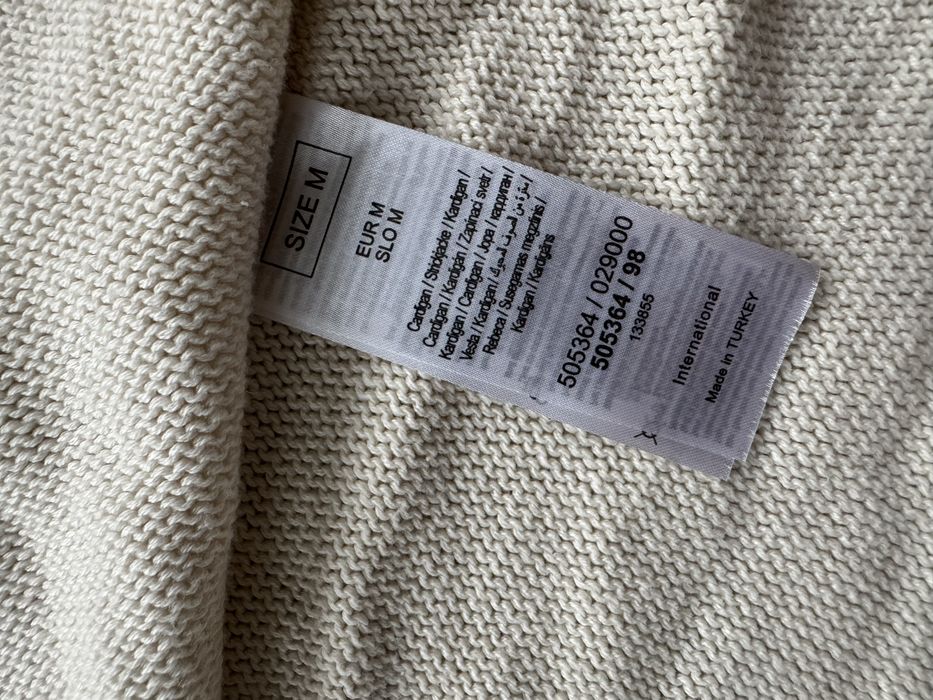 Kardigan bawelniany z azurowym wzorem