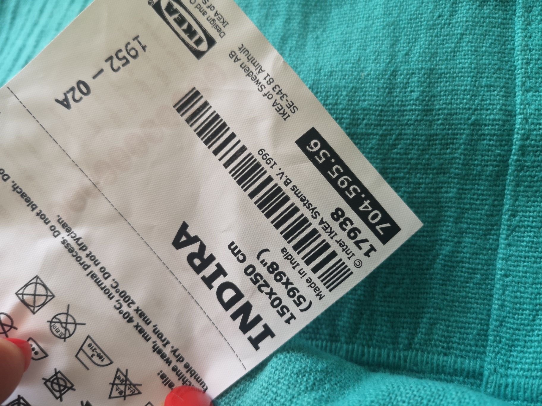 Indira Ikea soczysto turkusowa