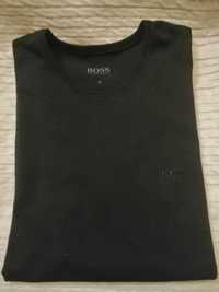 Hugo Boss tshirt męski rozm. S kolor czarny bawełna szyte logo