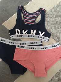 DKNY stanik i dwie sztuki majtek Donna Karan New York zestaw komplet