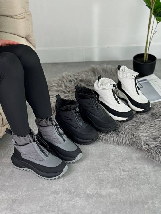 Дутики непромокашки, сірі, білі, чорні