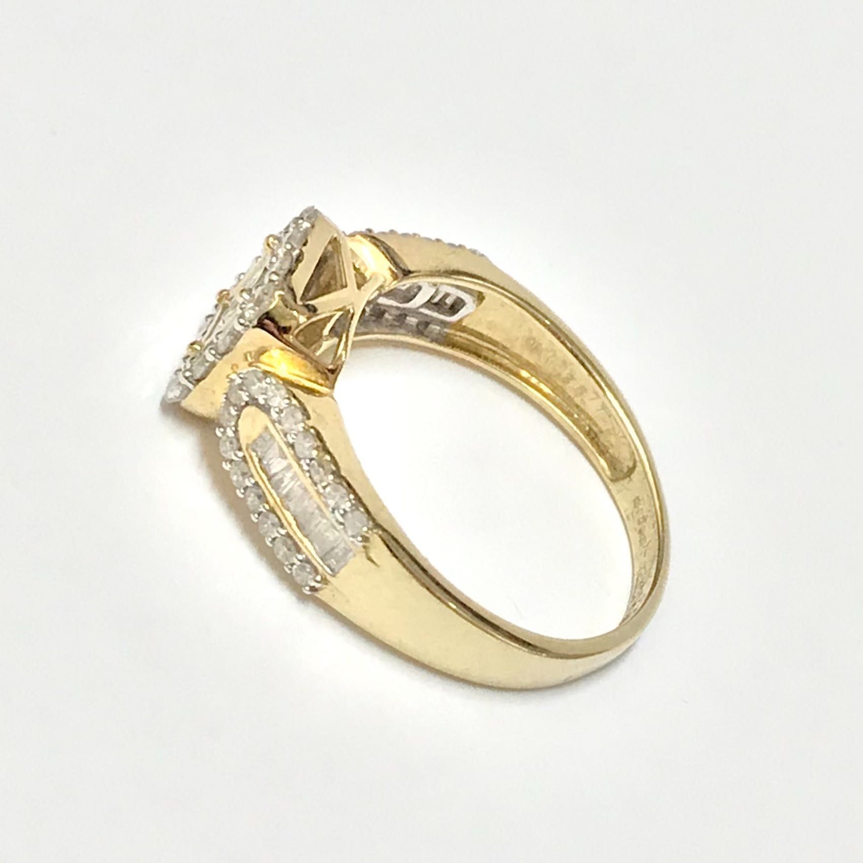 Złoty PIERŚCIONEK 9K cudowne BRYLANTY 0.75ct CUD