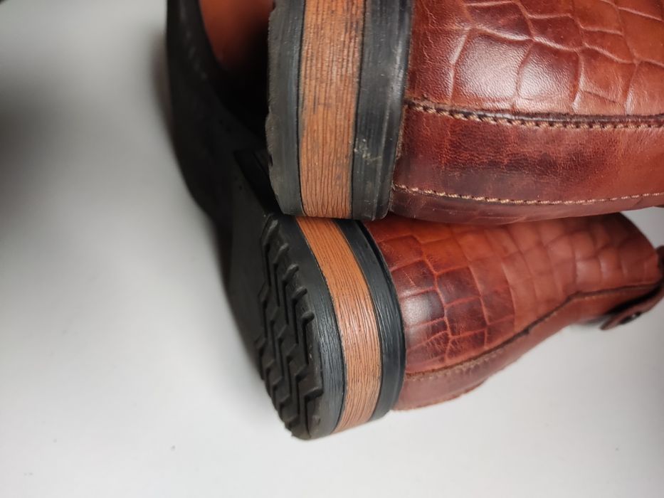 Skórzane trzewiki botki Lasocki brązowe