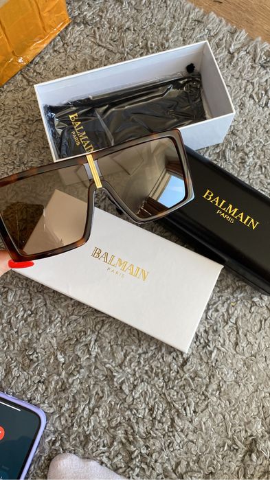 Balmain limited edition by Akoni okulary przeciwsłoneczne duże brązowe