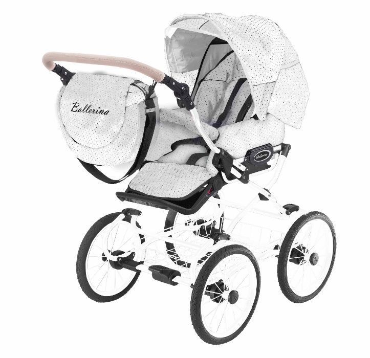 WIKLINOWY wózek retro BabyActive Ballerina wiklina aż 4 LATA GWARANCJI