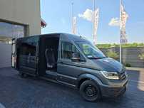 Volkswagen CRAFTER 4 MOTION AUTOMAT-8 Bie Długi 7-OSOBOWY BOGATA OPCJA WYPOSAŻENIA NAVI KAMERA COFANIA FUL LED LAKIER METALIZOWANY SALON PL STAN NOWY