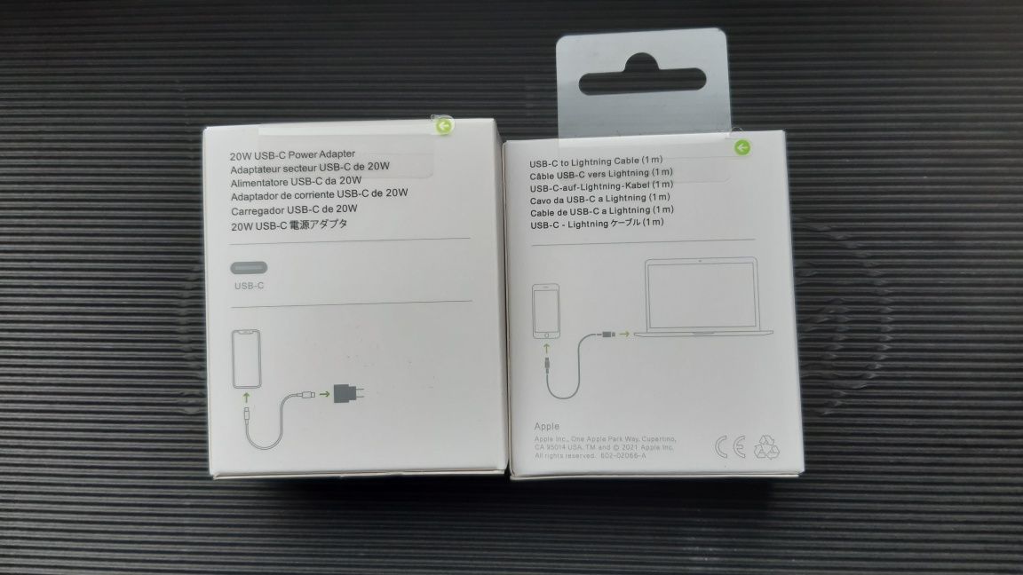 USB-C 20W Power Adapter + Kabel USB-C do iPhone NOWE