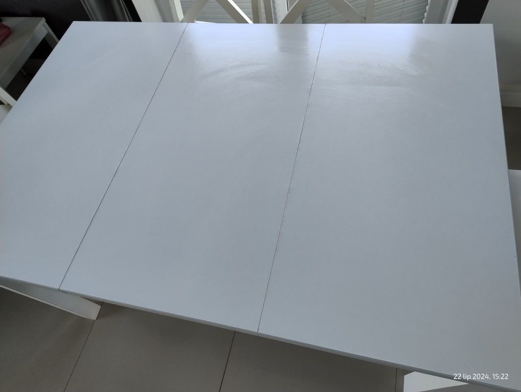 Stół rozkładany biały 90x180