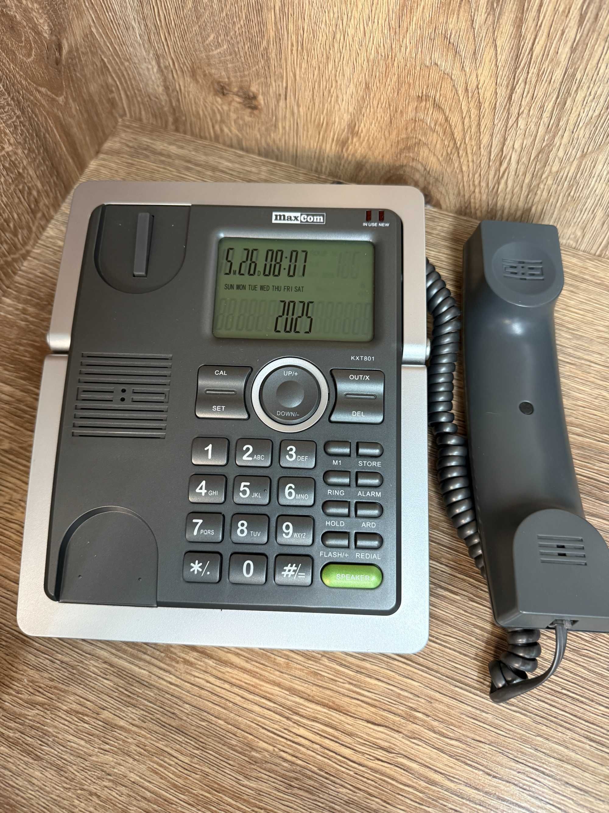 Telefon Przewodowy Stacjonarny MaxCom KXT801 Pudełko - jak nowy