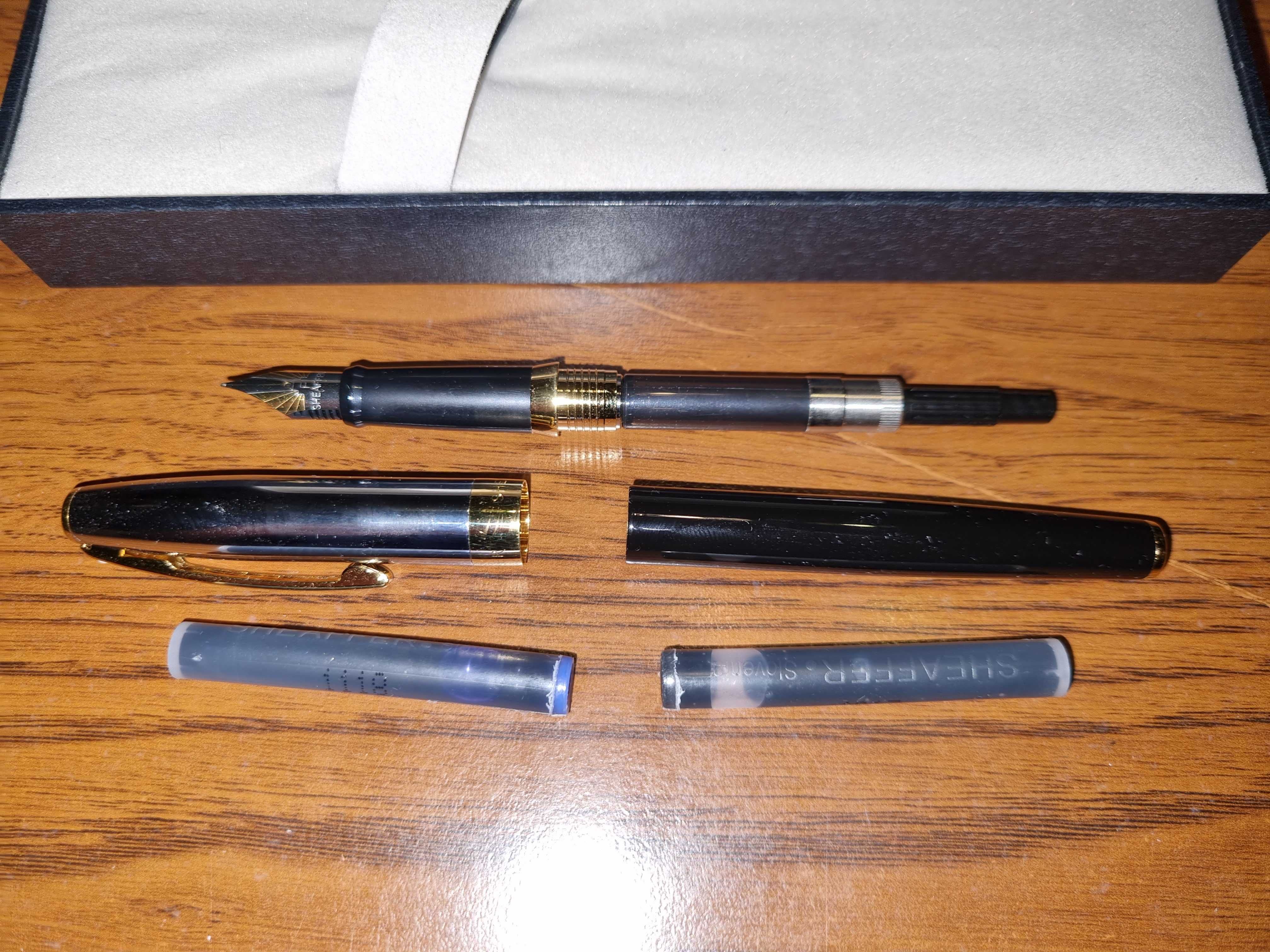 Pióro wieczne Sheaffer Sagaris czarno stalowe F. Nowe. Nieużywane.