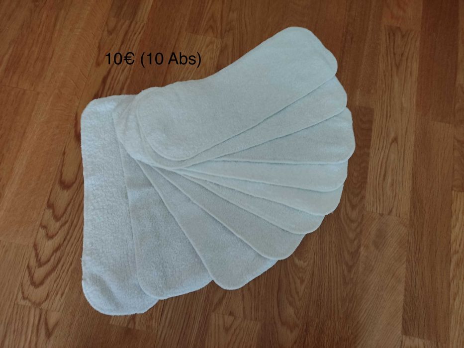 Absorventes para fraldas reutilizáveis