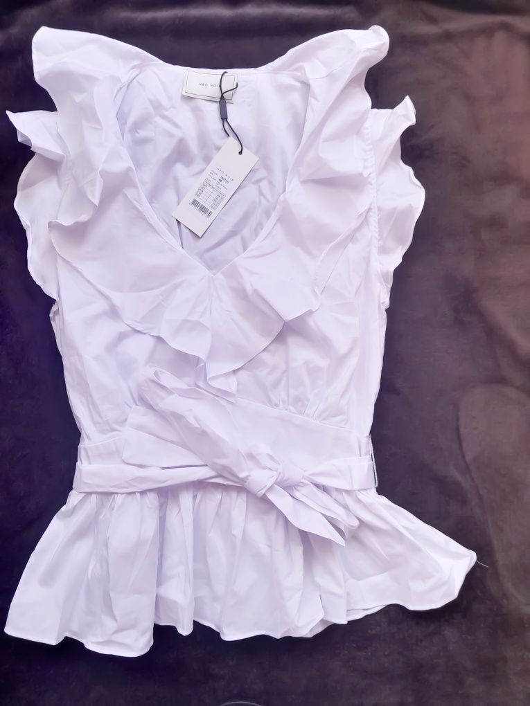 Neo Noir top Bluzka z falbanami Joseline Poplin Top