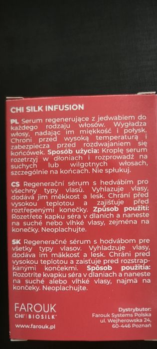Serum do włosów CHI SILK INFUSION 15 ml - pielęgnacja włosów z jedwabi