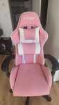 CADEIRA GAMING KUBO ROSA E BRANCA (Até 130 kg - Elevador a Gás Classe