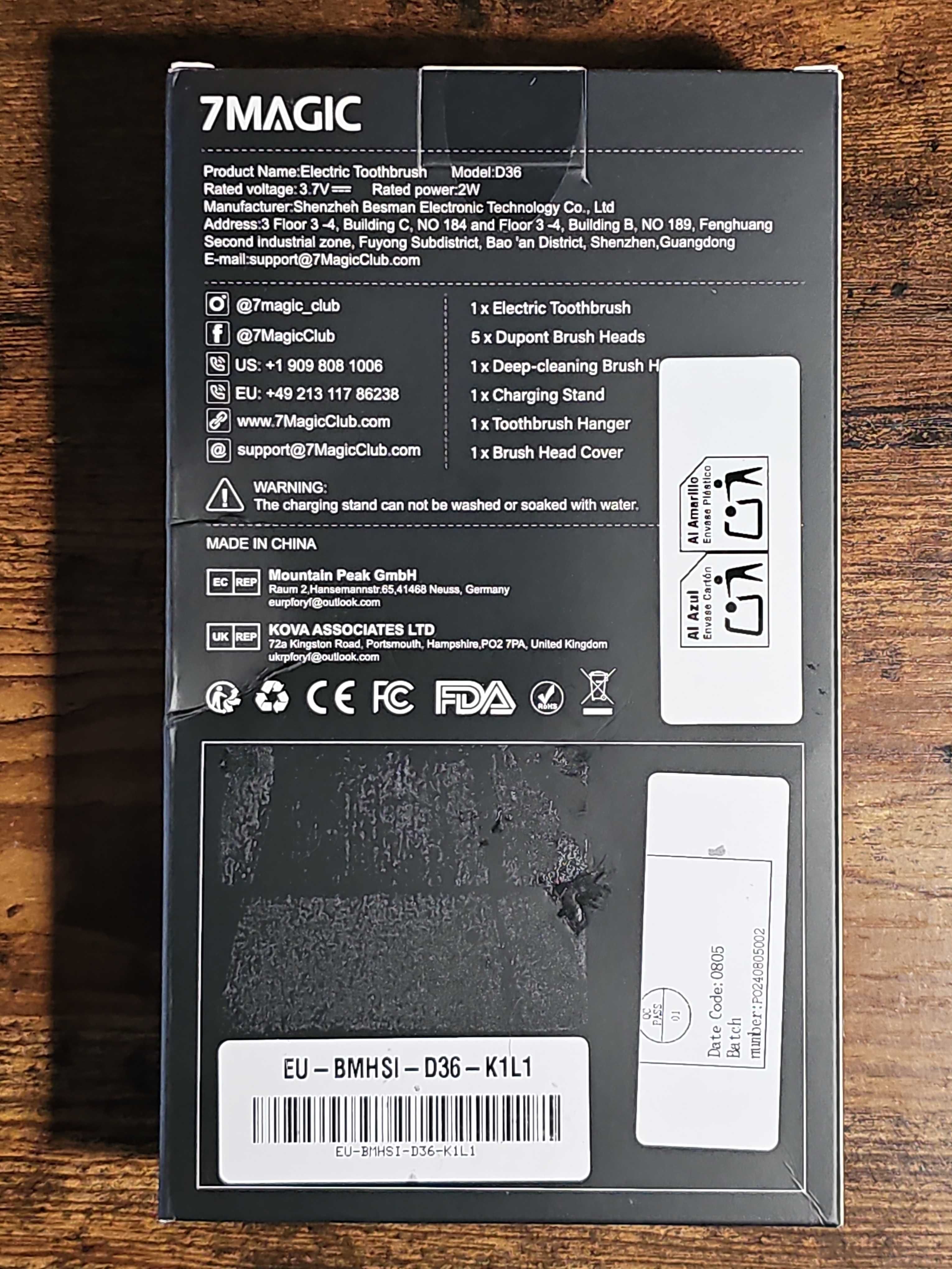 Szczoteczka Soniczna 7Magic IPX7 Waterproof