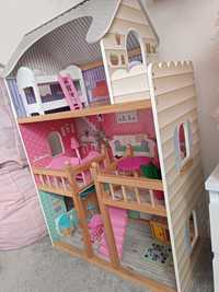 Domek dla lalek barbie drewniany duży XXL meble