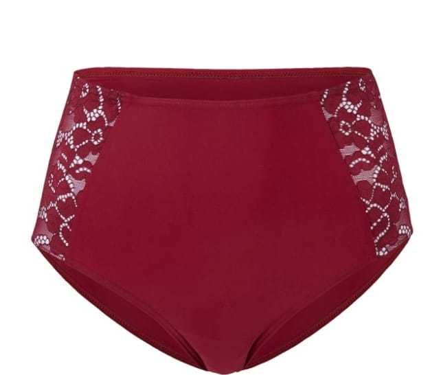 Majtki kąpielowe bordowe wysokie R 42