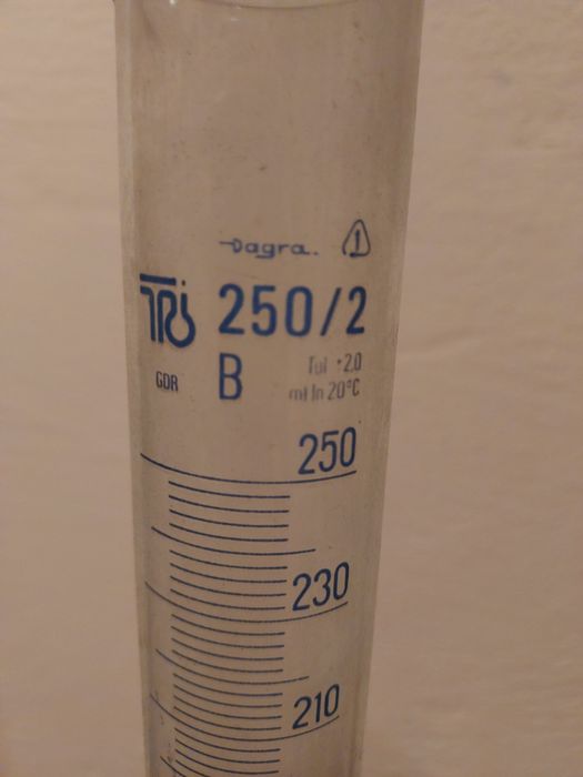 Menzurka rurka z czasów PRL 250 ml
