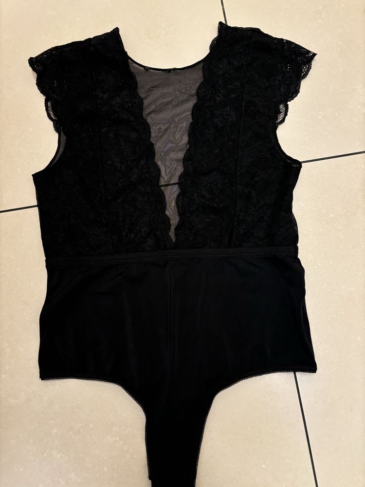 Czarne bielizniane siateczkowe body price