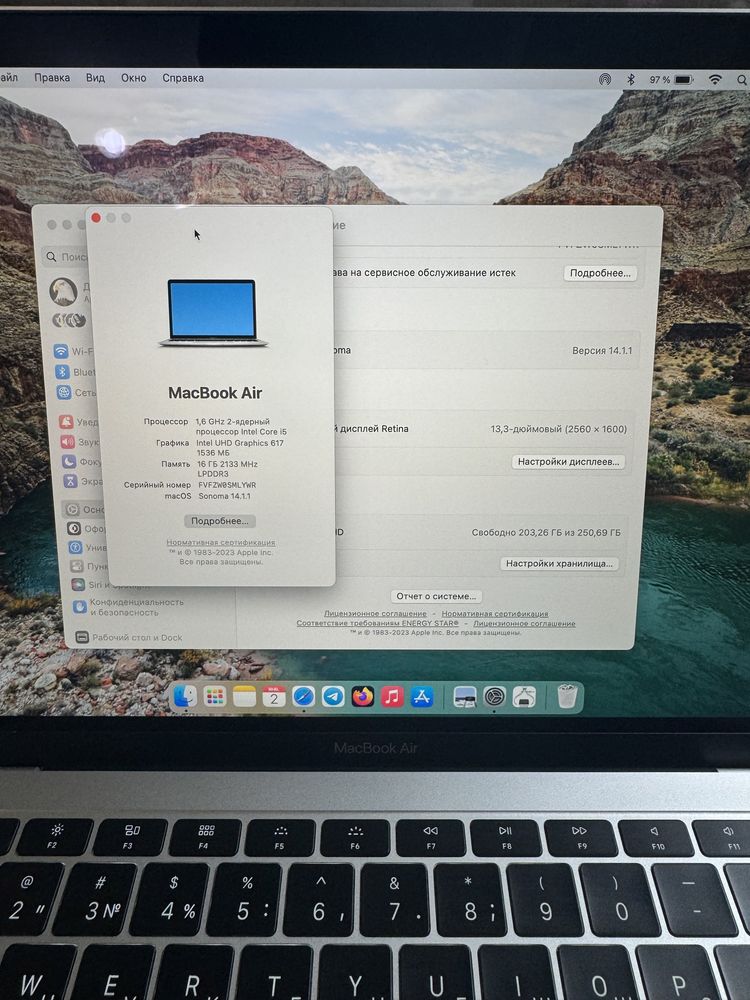 Macbook Air (2019) 16/256 (apple/макбук)